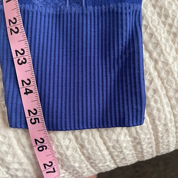 Lululemon Ebb To Street Pants Womens Heather Sapphire Blue Seamless Snakeskin - Picture 4 of 10